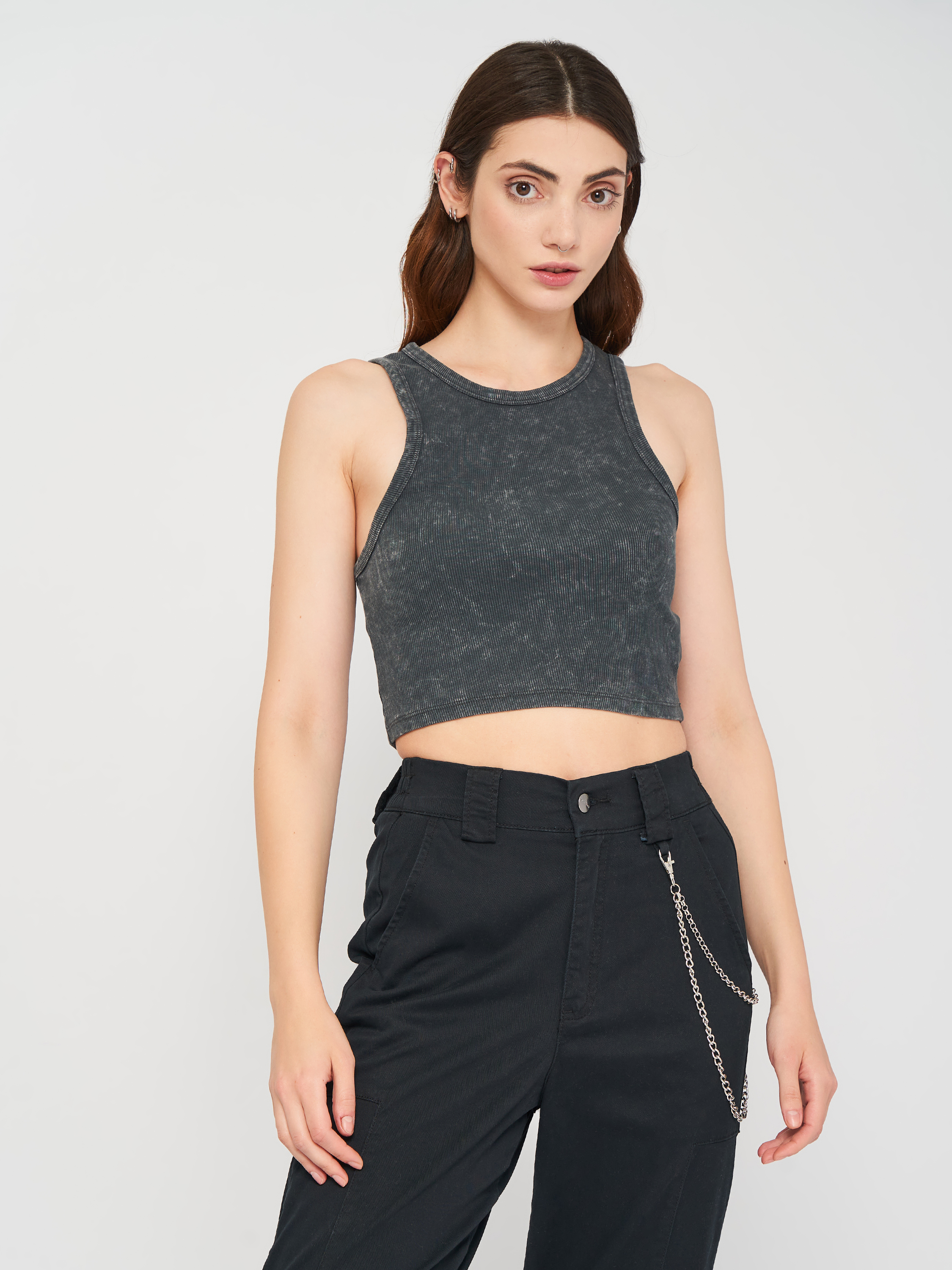 

Топ Pull & Bear 9247/334/833  Серый, Топ Pull & Bear 9247/334/833 M Серый