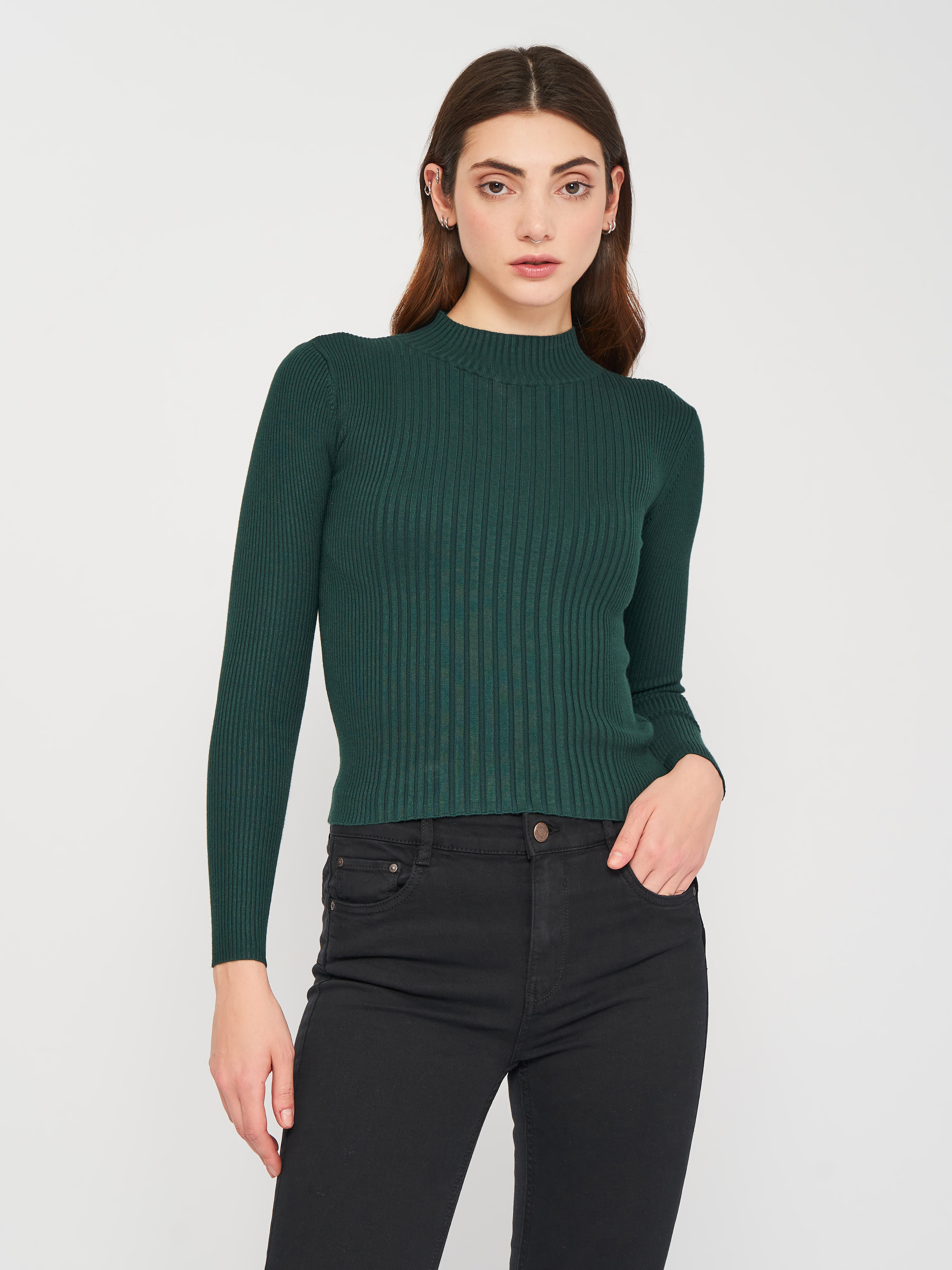 

Водолазка Pull & Bear 9558/313/501  Изумрудная, Водолазка Pull & Bear 9558/313/501 XS Изумрудная