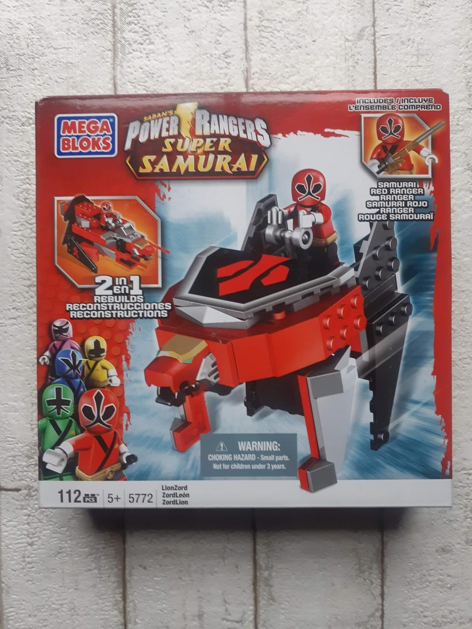 

Конструктор Mega Bloks Power Rangers Samurai Красный Зорд-Лев 5772