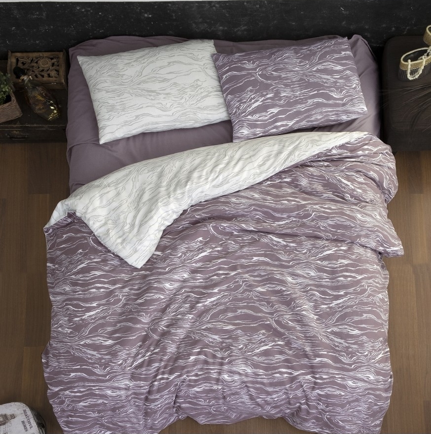 

Комплект теплого постельного белья евро Flannel от First Choice Larnell Lilac 200х220 см (FLN-71)
