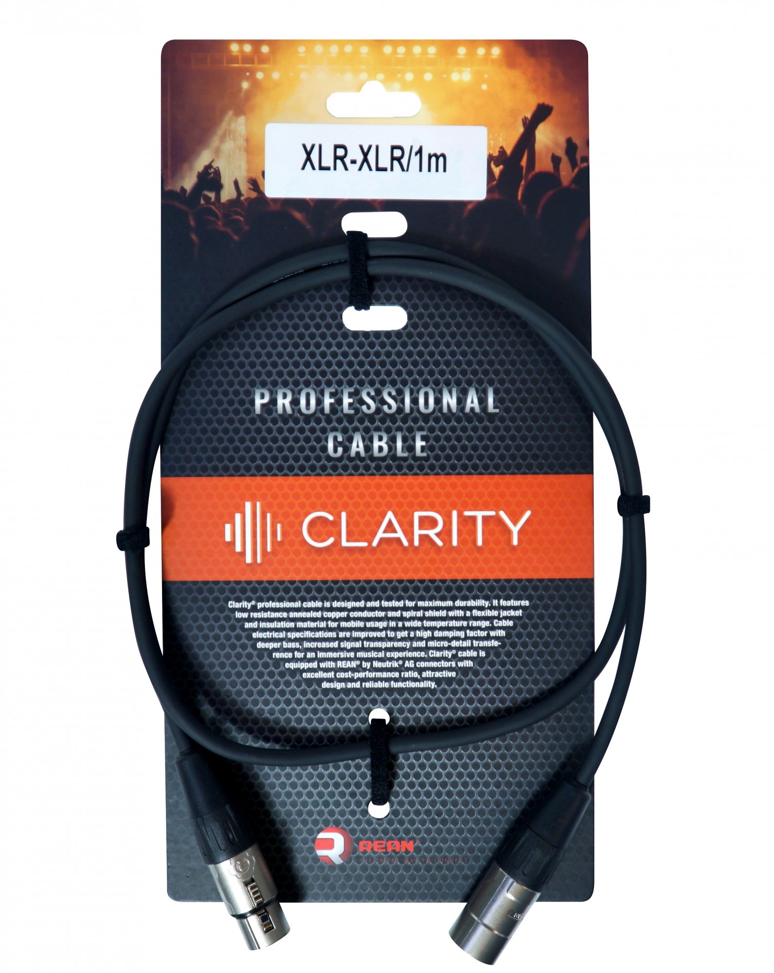 

Микрофонный кабель Clarity XLR-XLR/1m