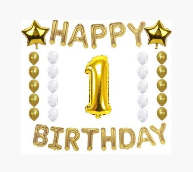 

Набор шаров на день рождения, "HAPPY BIRTHDAY" 14