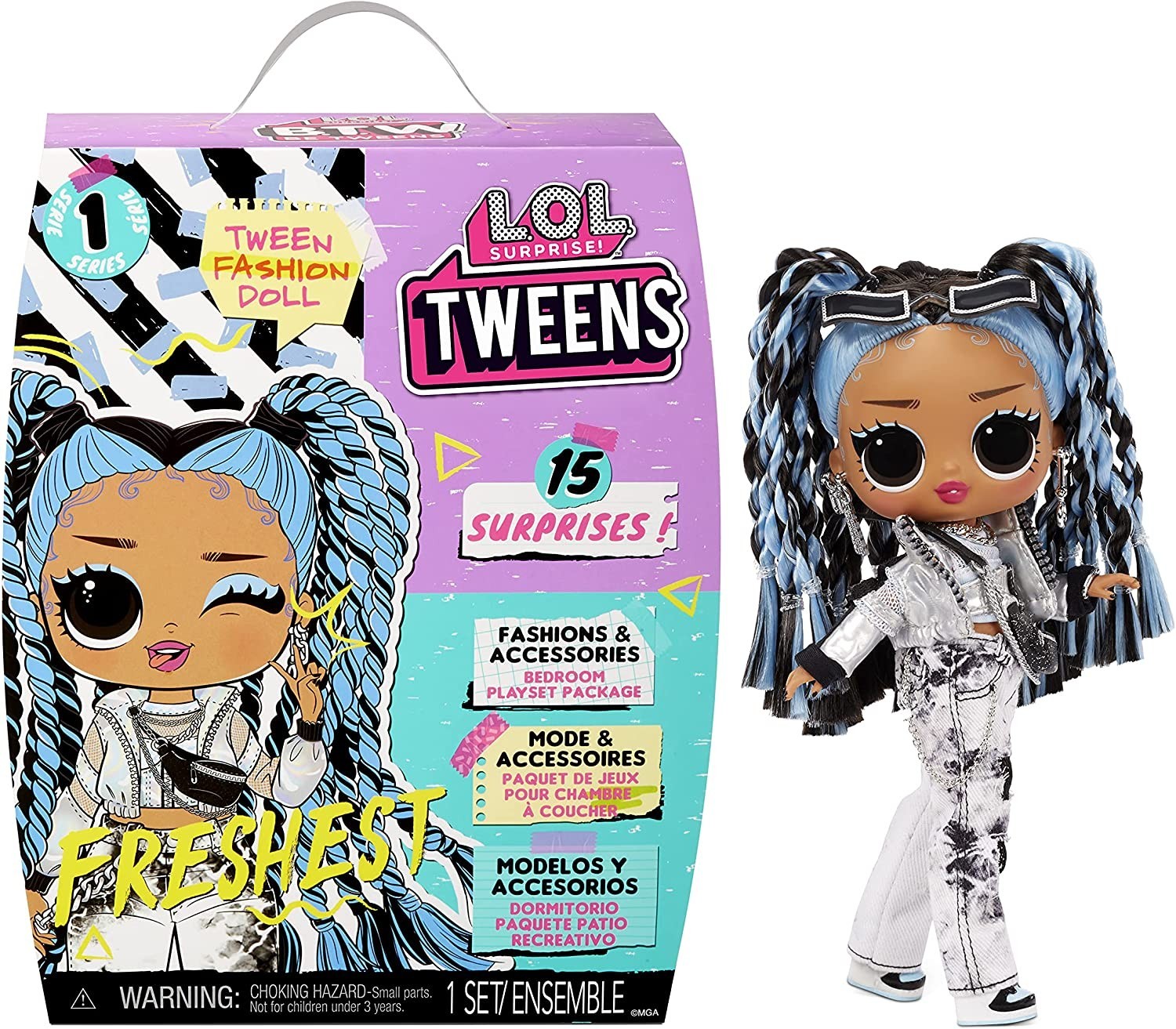 

Игровой набор LOL Surprise серии Tweens Freshest Fashion Doll Кукла ЛОЛ Твинс тинейджер Хулиганка