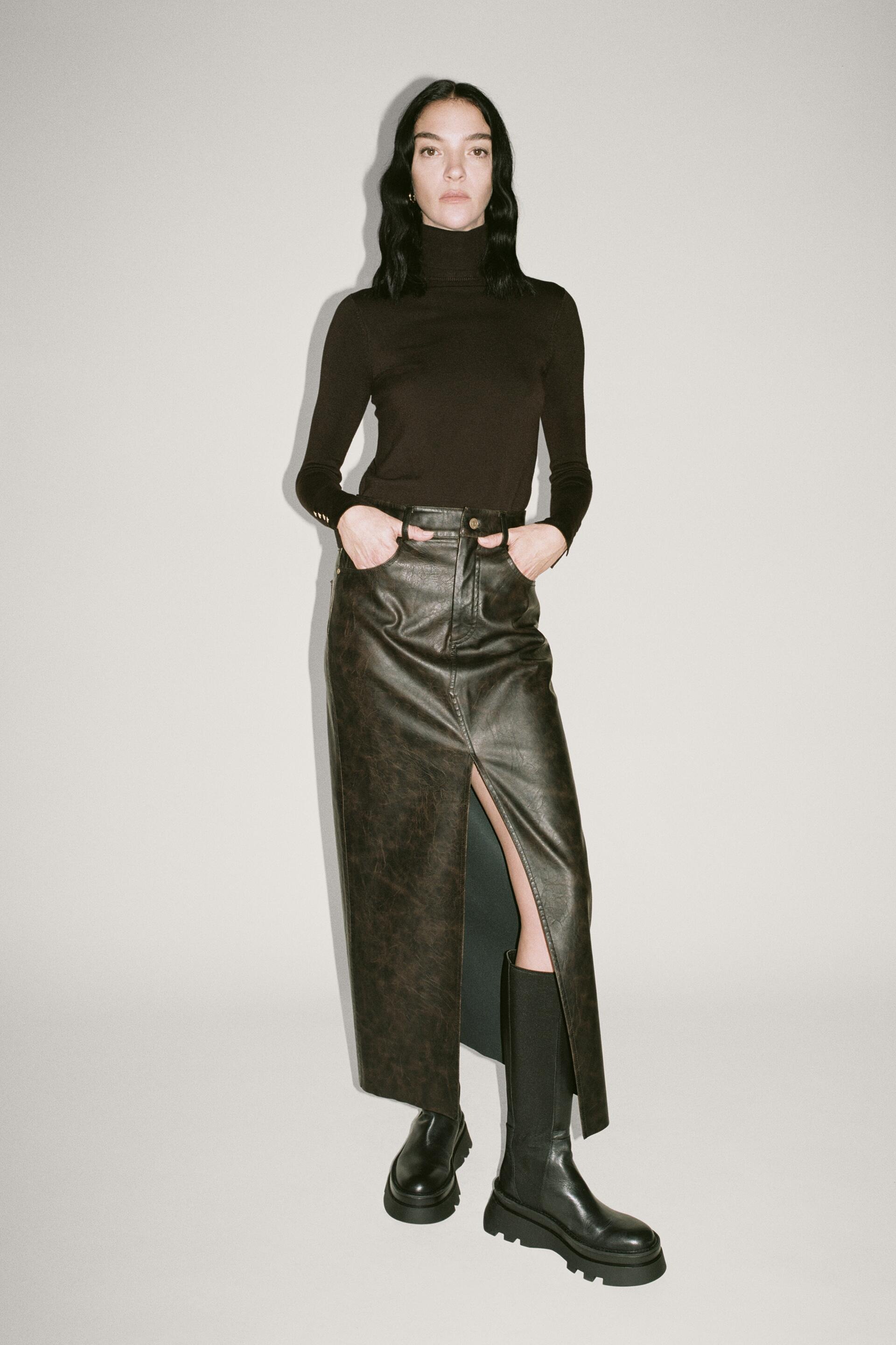 

Юбка Zara  темно коричневый 8741252800, Юбка Zara S темно коричневый 8741252800