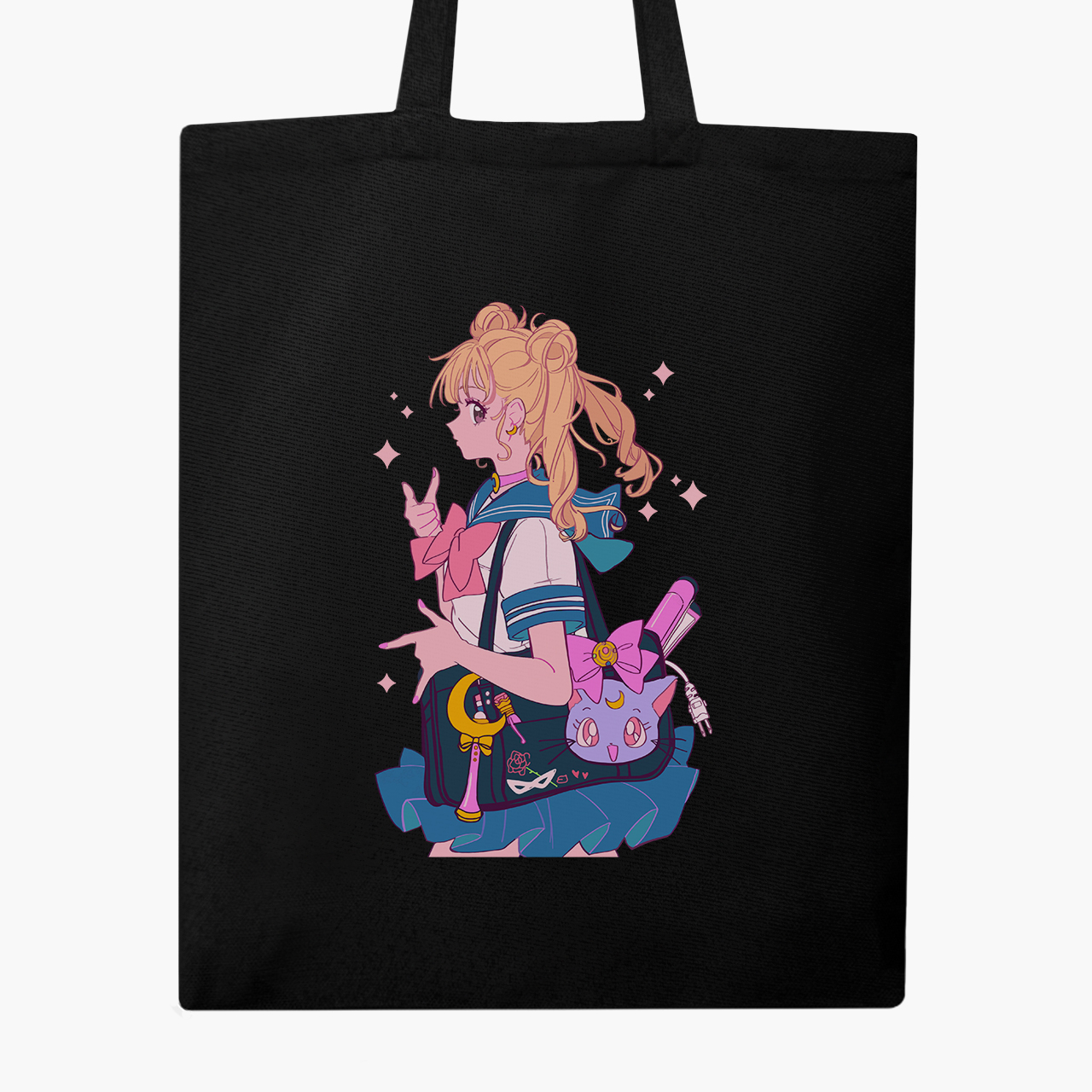 

Эко сумка шоппер Сейлор Мун (Sailor Moon) (9227-2910) 41x35 см Черный