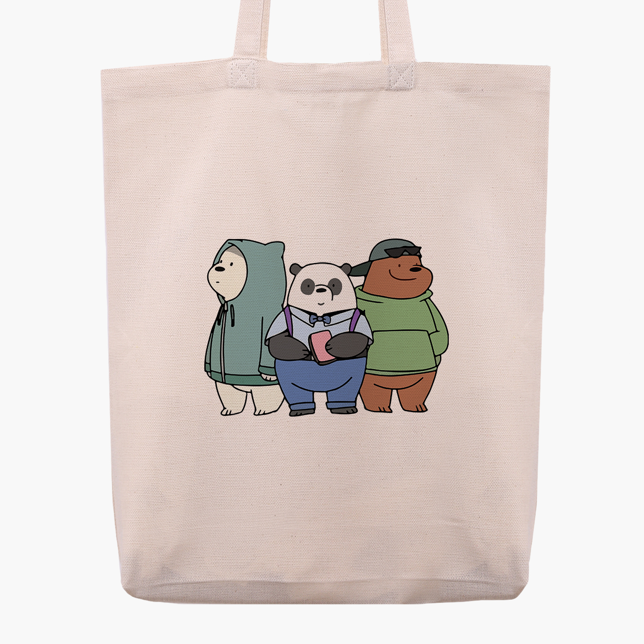 

Эко сумка шоппер Вся правда о медведях (We Bare Bears) (9227-2898) 41x35x8.5 см Бежевый