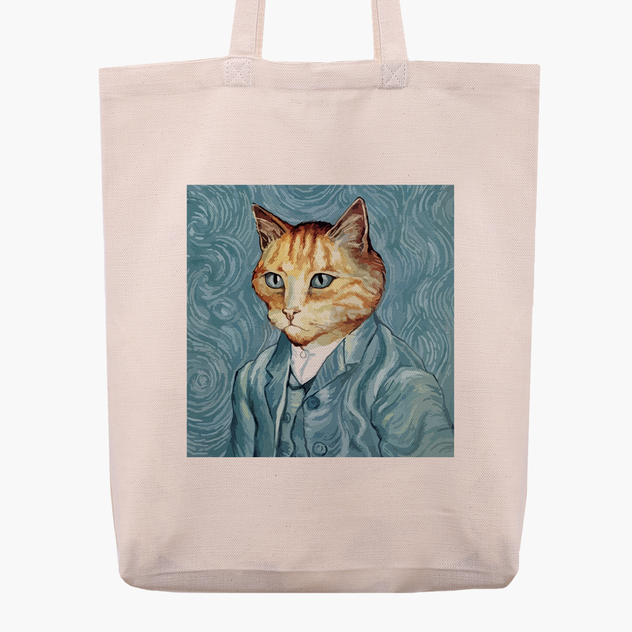 

Эко сумка шоппер Кот Винсент Ван Гог (Vincent van Gogh Cat) (9227-2959) 41x35x8.5 см Бежевый