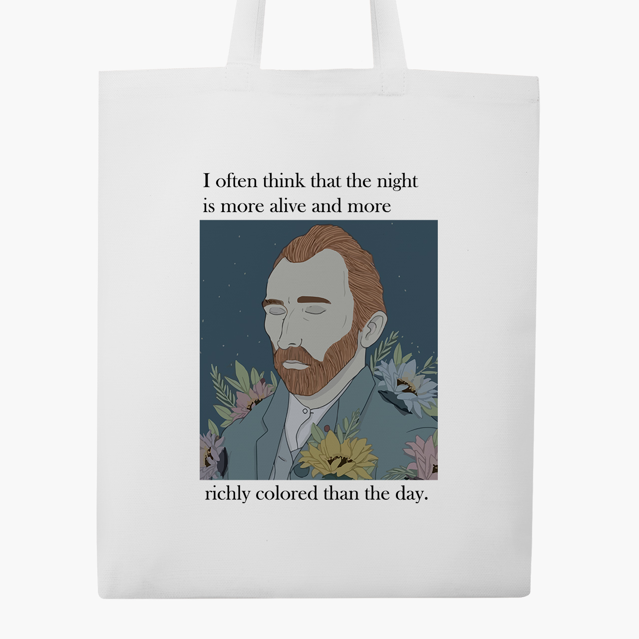 

Эко сумка шоппер Винсент Ван Гог (Vincent van Gogh) (9227-2962) 41x35 см Белый