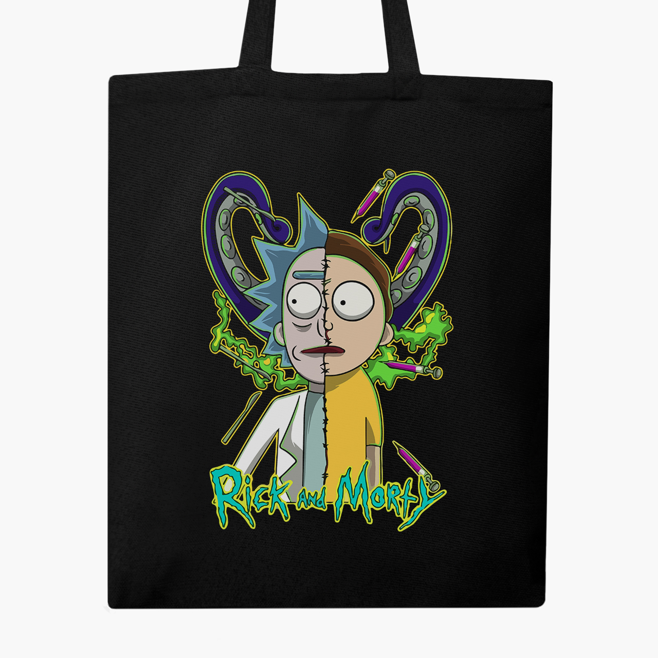 

Эко сумка шоппер Рик Санчез Рик и Морти (Rick Sanchez Rick and Morty) (9227-2935) 41x35 см Черный