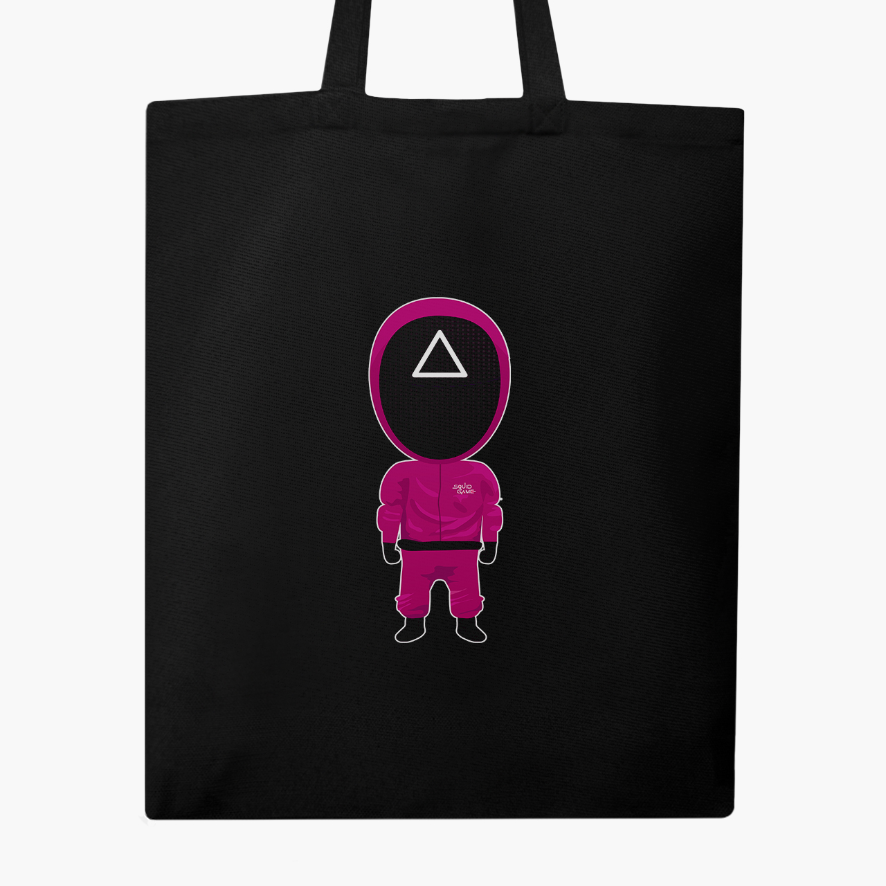 

Эко сумка шоппер на молнии Треугольник Солдат Игра в кальмара (Squid Game) (9227-3359-5) 41x35 см Черный