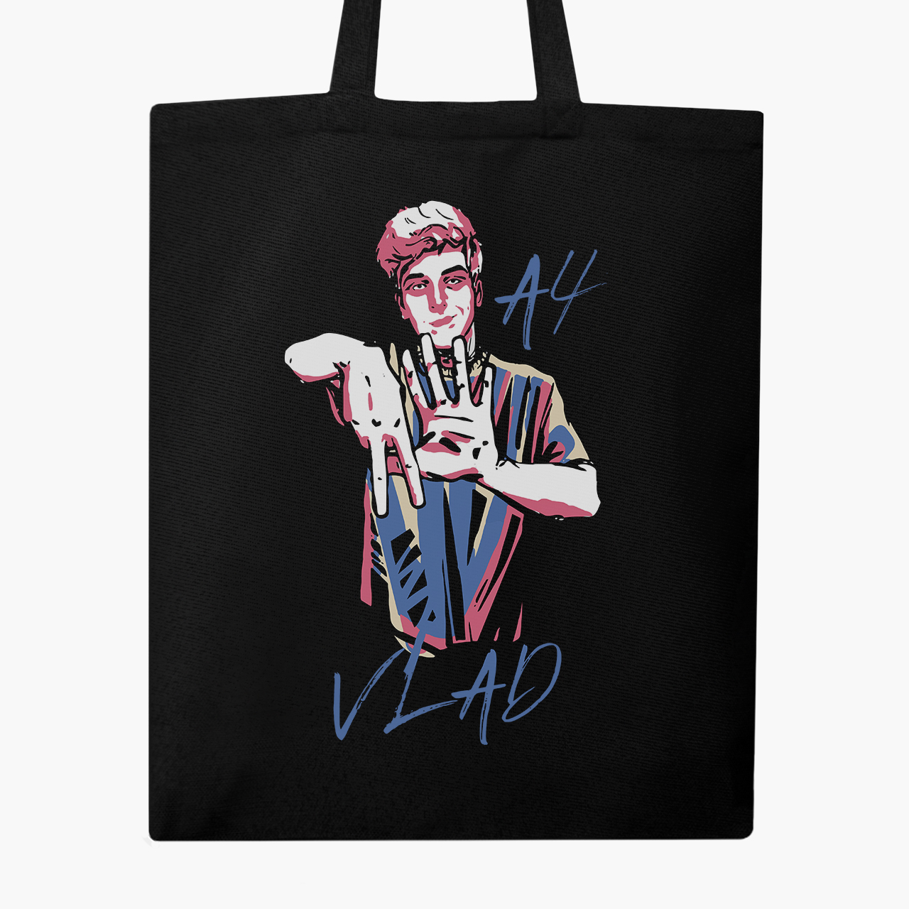 

Эко сумка шоппер Блогер Влад Бумага А4 (9227-2621) 41x35 см Черный