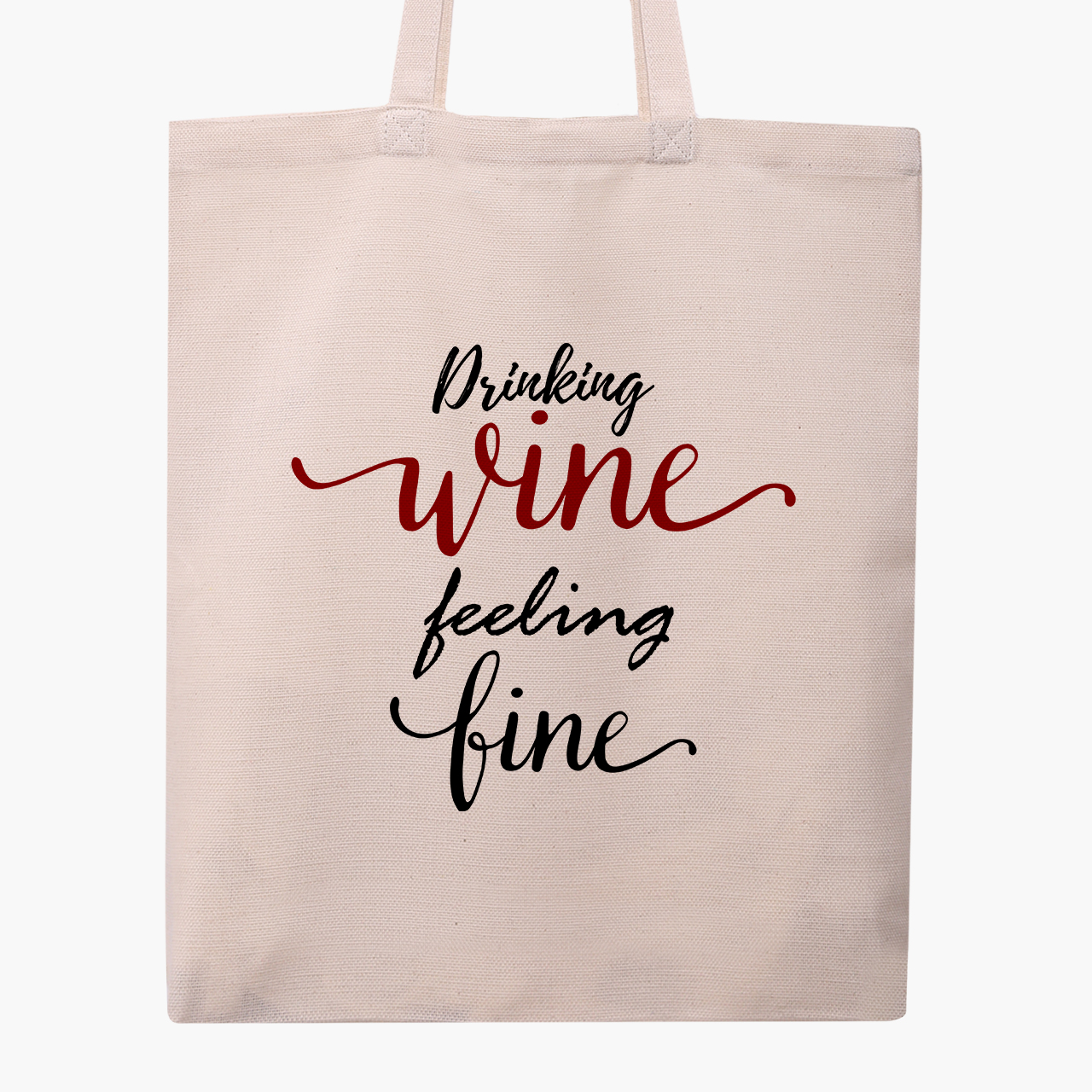 

Эко сумка шоппер Вино (Drinking wine feeling fine) (9227-2612) 41x35 см Бежевый