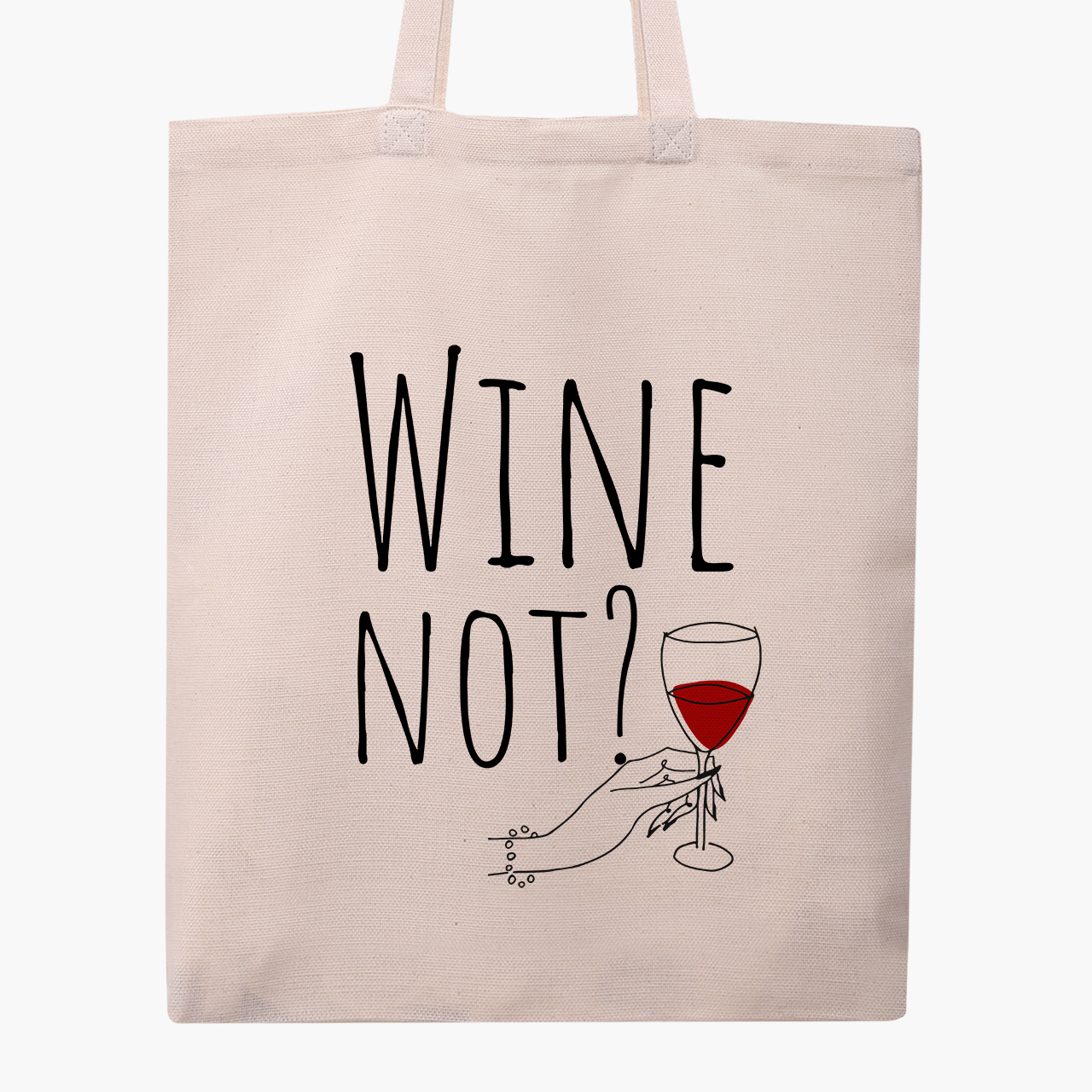 

Эко сумка шоппер Вино (Wine not) (9227-2615) 41x35 см Бежевый