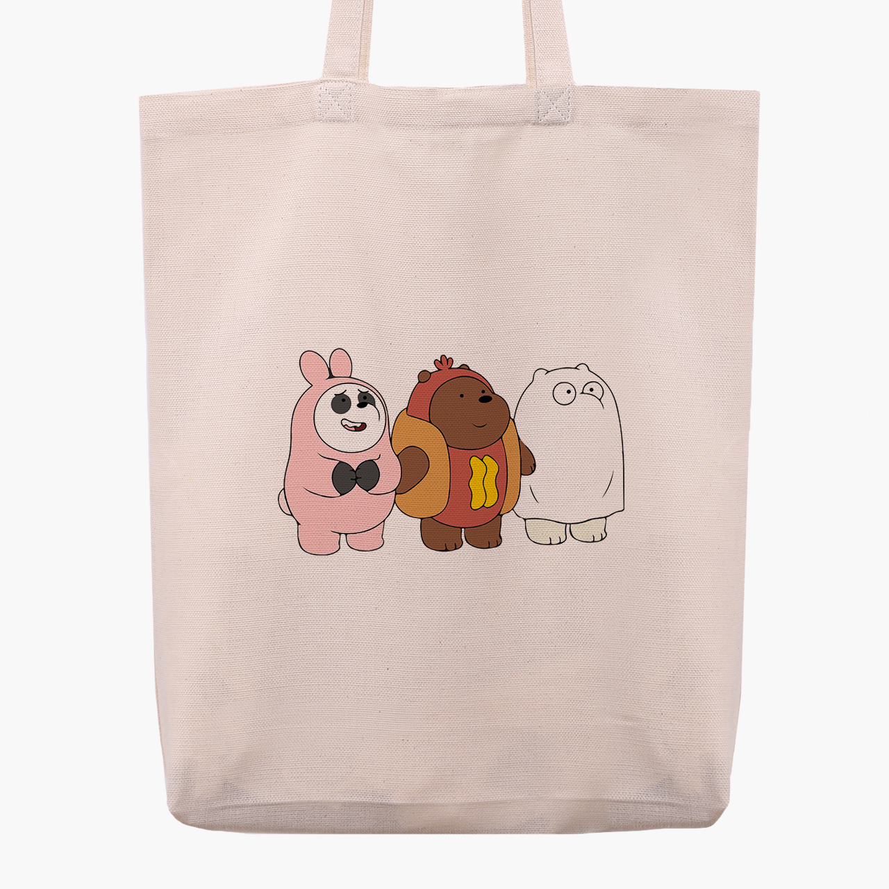 

Эко сумка шоппер Вся правда о медведях (We Bare Bears) (9227-2905) 41x35x8.5 см Бежевый
