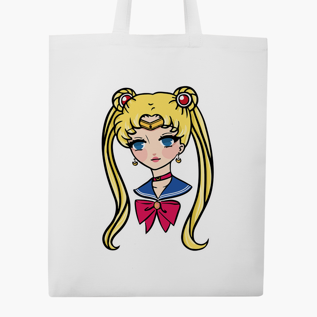 

Эко сумка шоппер Сейлор Мун (Sailor Moon) (9227-2926) 41x35 см Белый