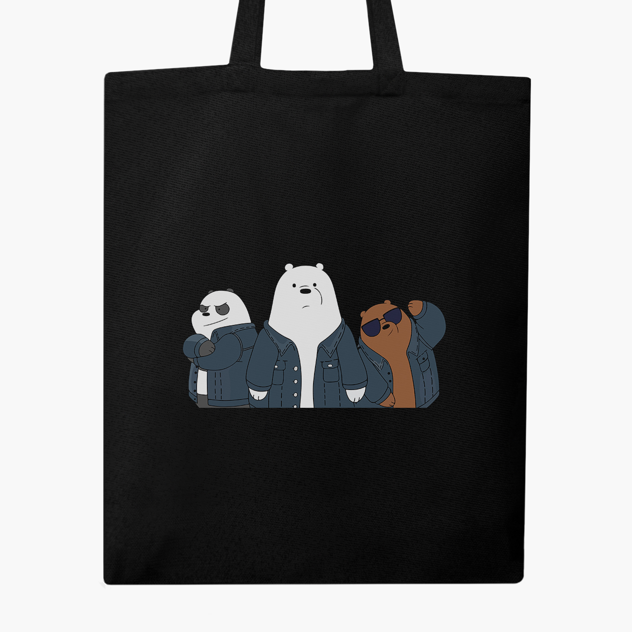 

Эко сумка шоппер Вся правда о медведях (We Bare Bears) (9227-2895) 41x35 см Черный