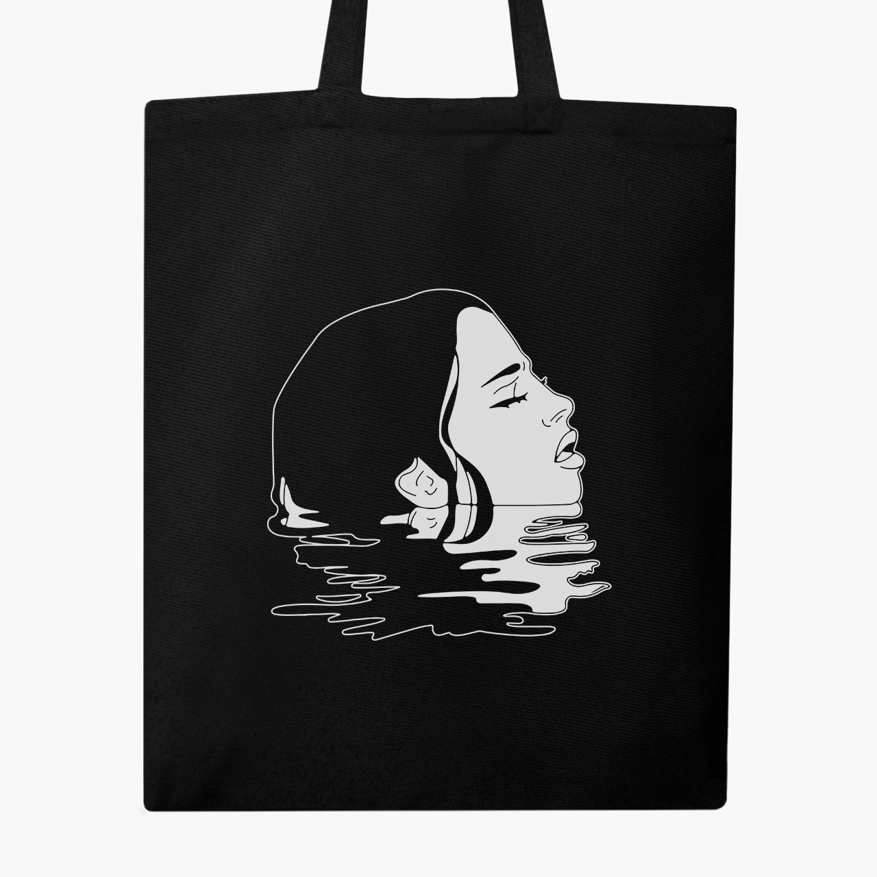 

Эко сумка шоппер Контурный минимализм (Contour minimalism) (9227-1362) 41x35 см Черный