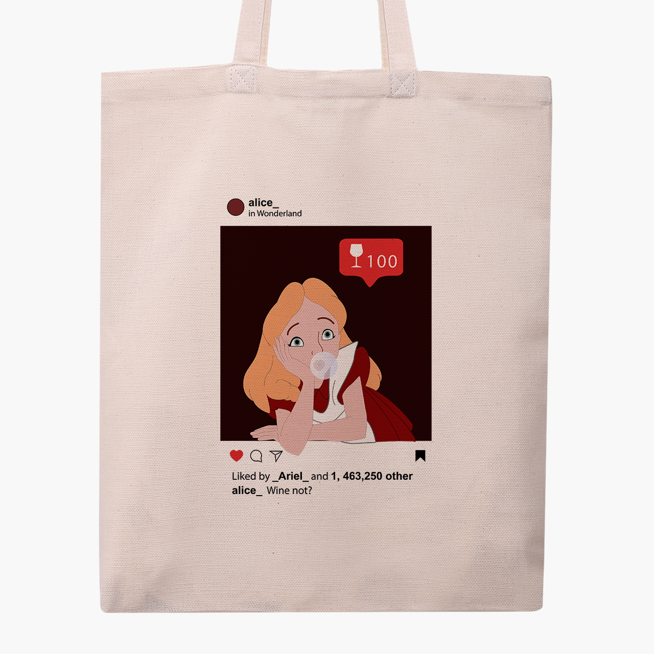 

Эко сумка шоппер Alice with gum Disney (9227-1433) 41x35 см Бежевый