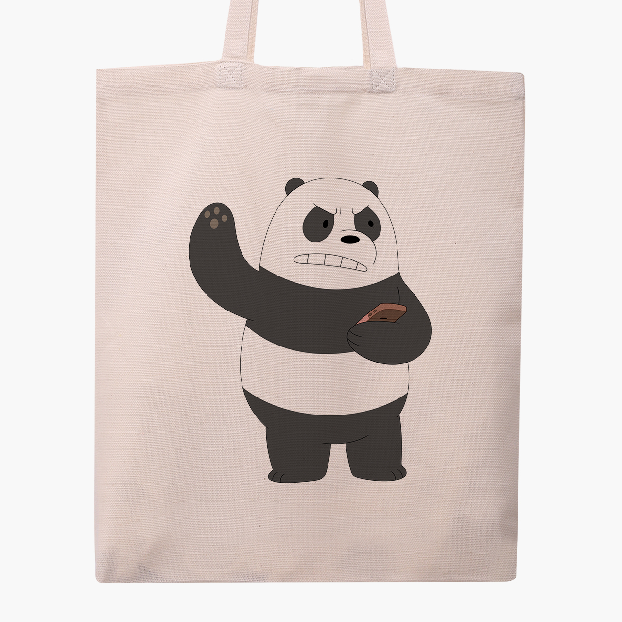 

Эко сумка шоппер We Bare bears Panda (9227-1776) 41x35 см Бежевый