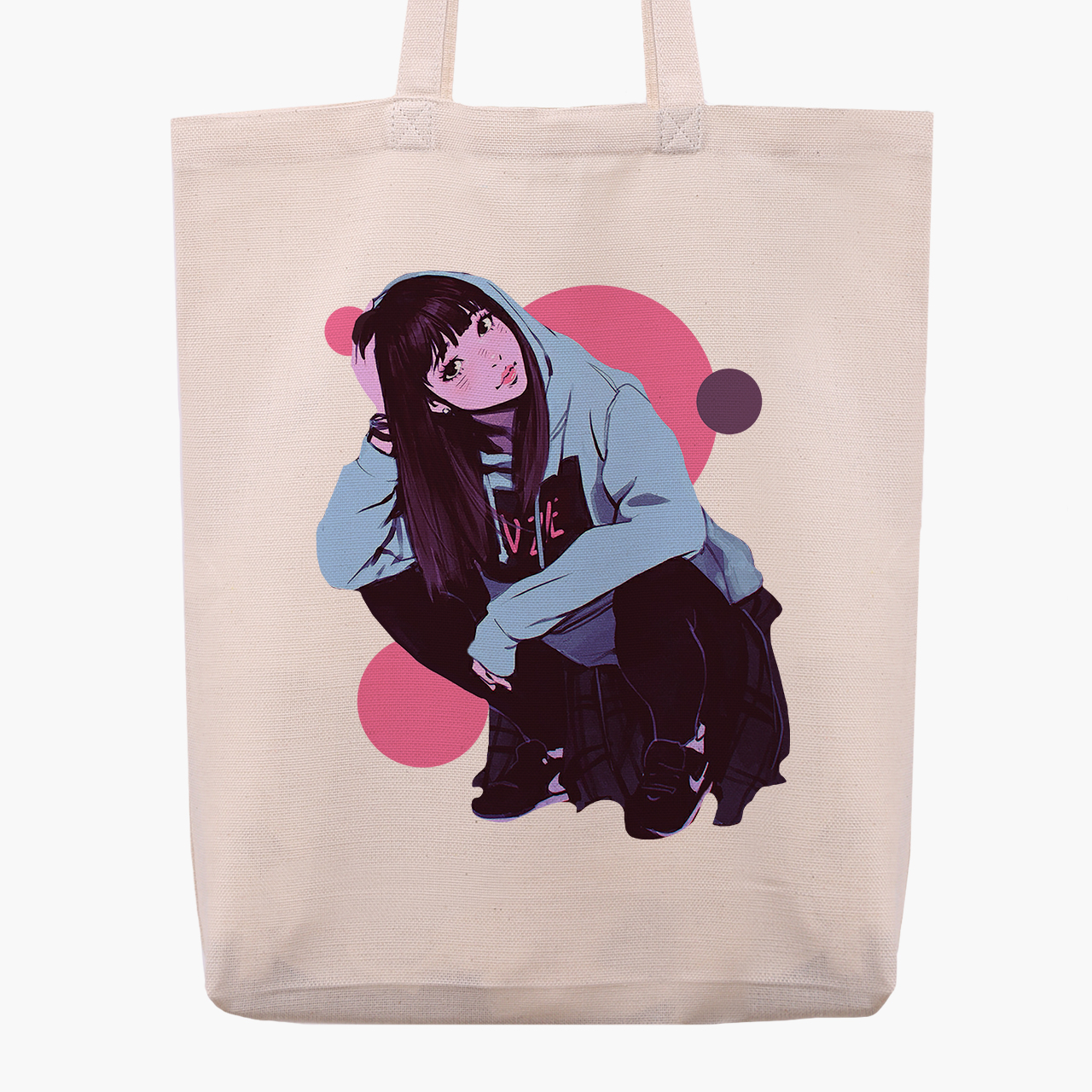 

Эко сумка шоппер Девушка (9227-2836) 41x35x8.5 см Бежевый