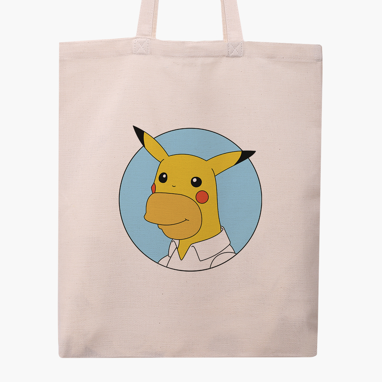 

Эко сумка шоппер Гомер-чу Симпсоны и Пикачу (Homer Choo The Simpsons and Pikachu) (9227-2001) 41x35 см Бежевый