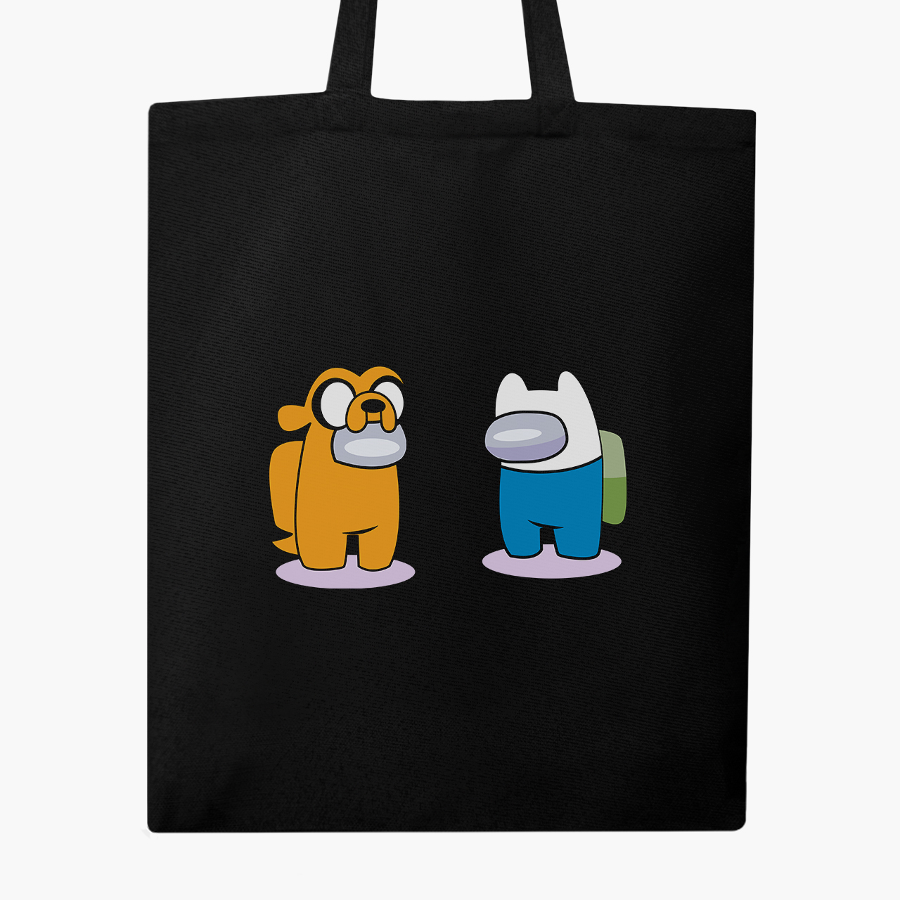 

Эко сумка шоппер Амонг Ас Время приключений Фин и Джейк (Among Us Adventure Time Finn & Jake) (9227-2414) 41x35 см Черный