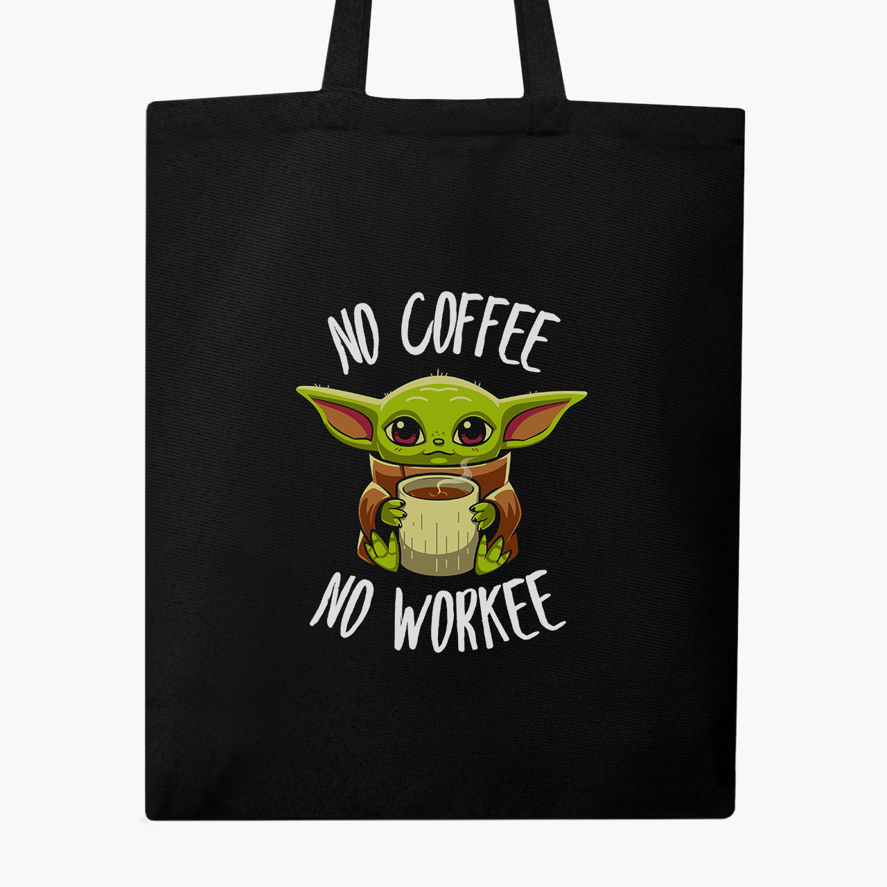 

Эко сумка шоппер Бейби Йода (Baby Yoda) (9227-1987) 41x35 см Черный