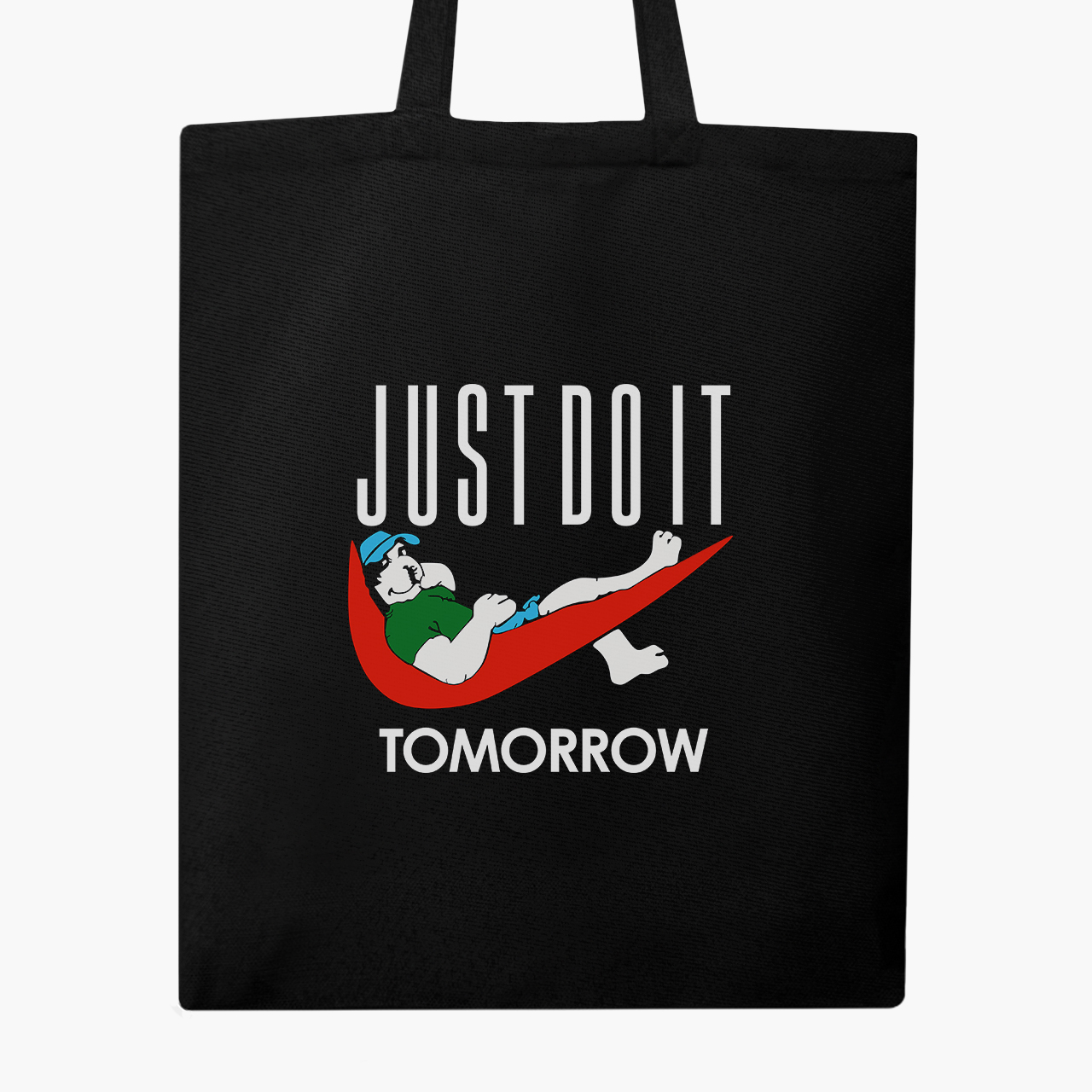 

Эко сумка шоппер Просто сделай это завтра (JUSTDOIT tomorrow) (9227-2007) 41x35 см Черный