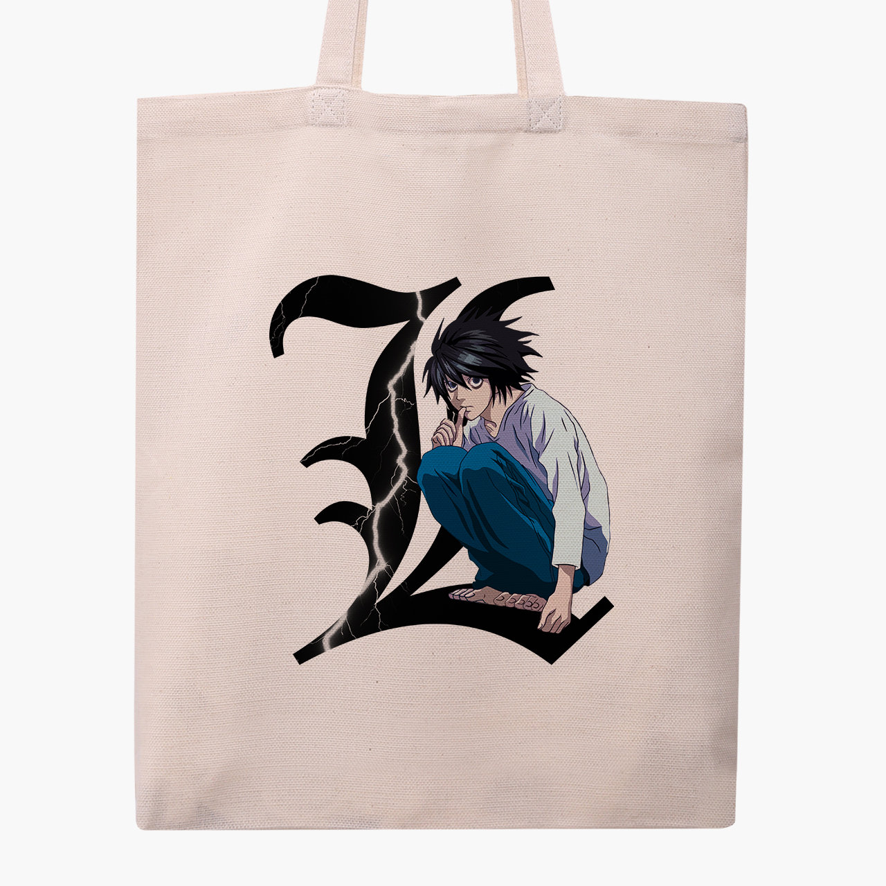 

Эко сумка шоппер Death Note L (9227-2826) 41x35 см Бежевый