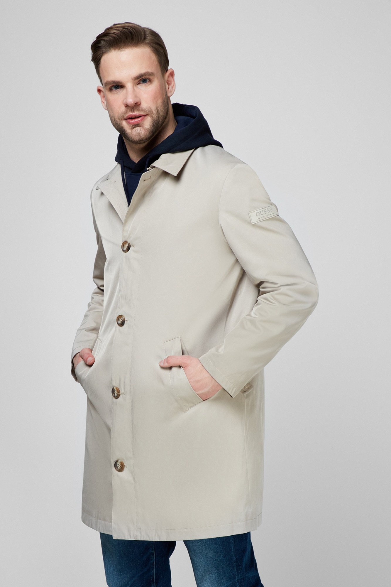 

Плащ Guess  Бежевый M1RL58WDMY0, Плащ Guess L Бежевый M1RL58WDMY0