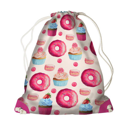 

Рюкзак-мешок MINI Розовые пироженки Presentville 26х36 см 000172985
