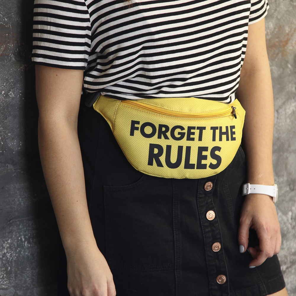

Сумка бананка BUMBAG Forget the rules Presentville 27х16 см 000174121