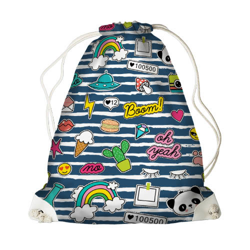 

Рюкзак-мешок MINI Стикеры Presentville 26х36 см 000173015