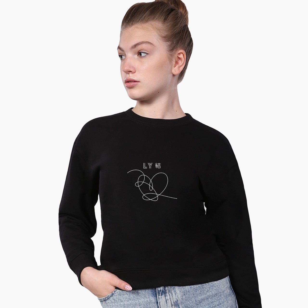 

Свитшот для девочек БТС (BTS) (9509-1080) 146-152 см Черный