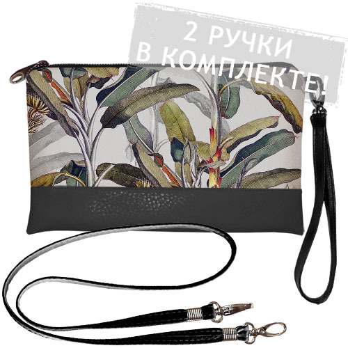

Клатч через плечо Длинные тропические листья Presentville 25х15 см 000175069