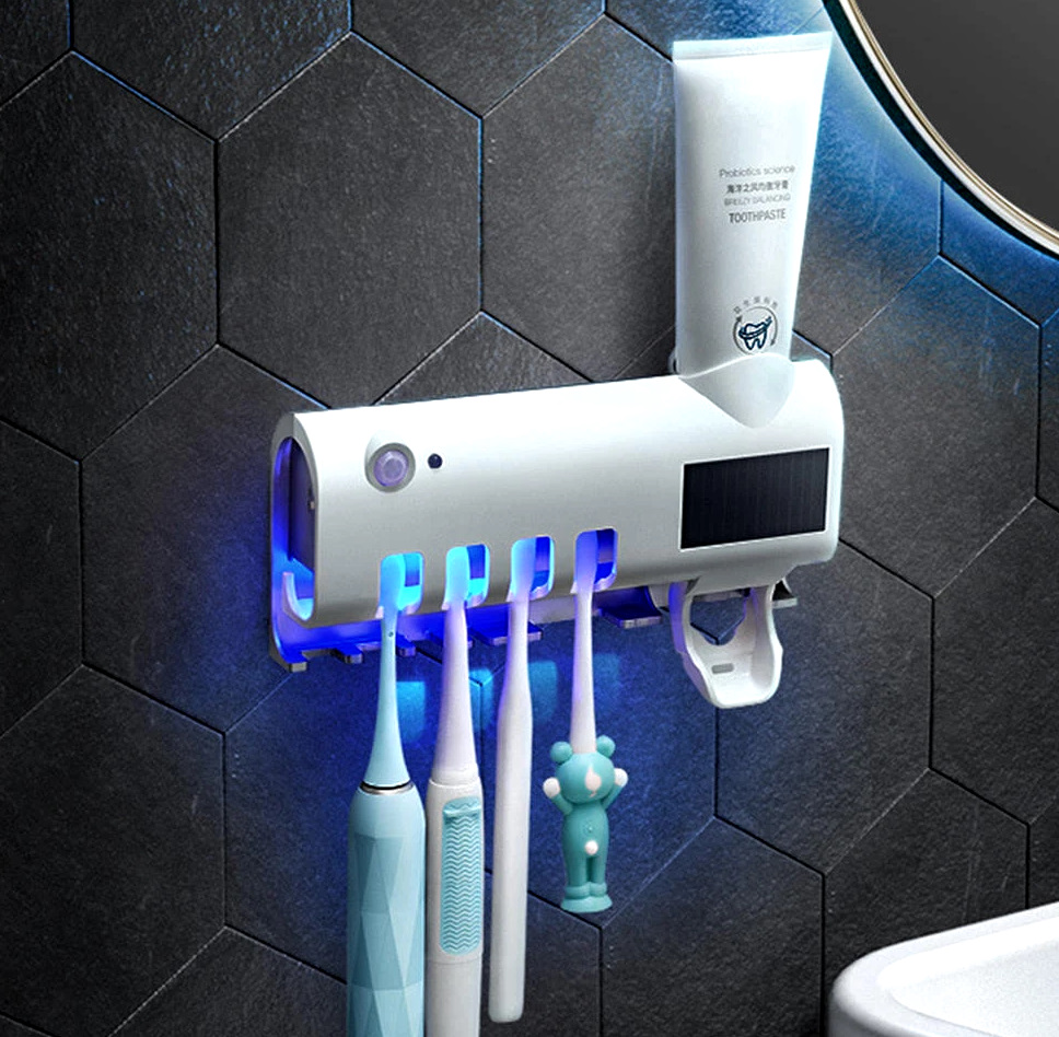 

Диспенсер для зубной пасты и щеток автоматический NBZ Toothbrush sterilizer, УФ-стерилизатор щеток
