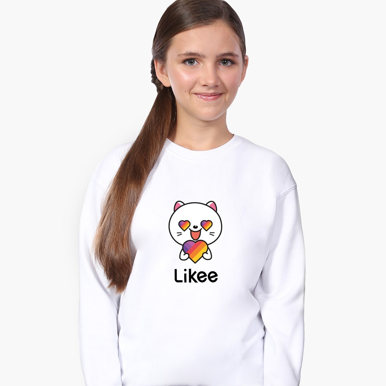 

Свитшот для девочек Лайк (Likee) (9509-1036) 122-128 см Белый