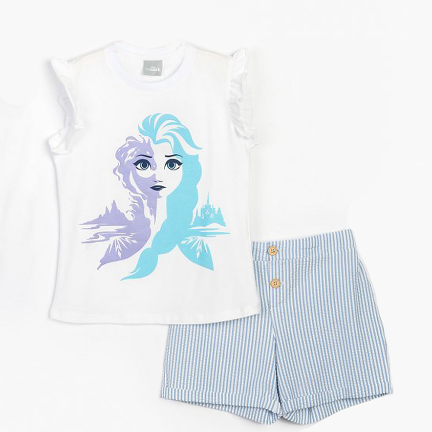 

Костюм (футболка + шорты) Disney Frozen FZ15617 104 см Белый с синим (8691109795601)