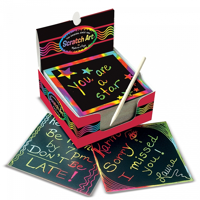 

Радужные мини-царапки Scratch Art® Box of Rainbow Mini Notes Melissa & Doug