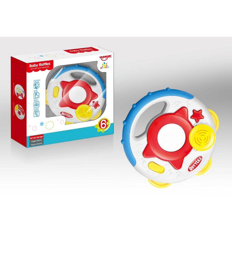 

Игрушка музыкальная для детей Rattles Бубен звук свет (OL-78585)