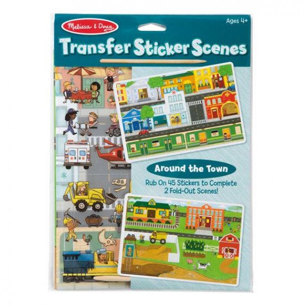 

Переводные наклейки Вокруг дома Transfer Sticker Scenes Around the Town Melissa & Doug