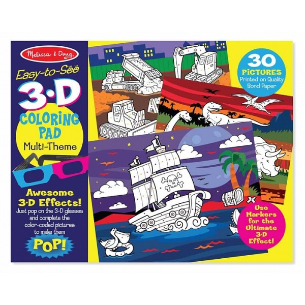

3D-раскраска по точкам Для мальчиков 3D Coloring Book Boy Melissa & Doug