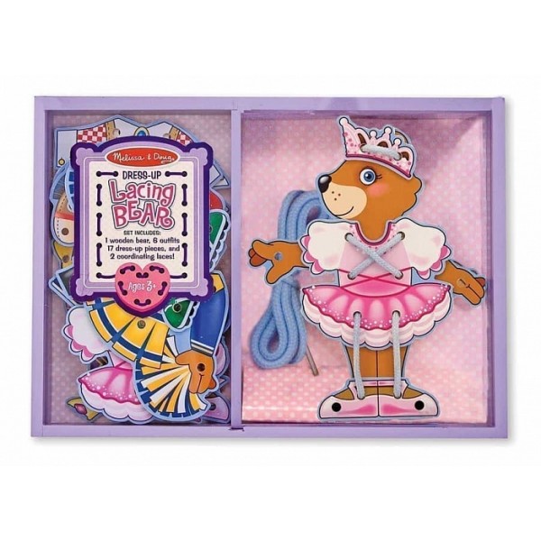 

Набор для творчества Шнуровочный медведь-одевалка Lacing Bear Dress-Up Melissa & Doug