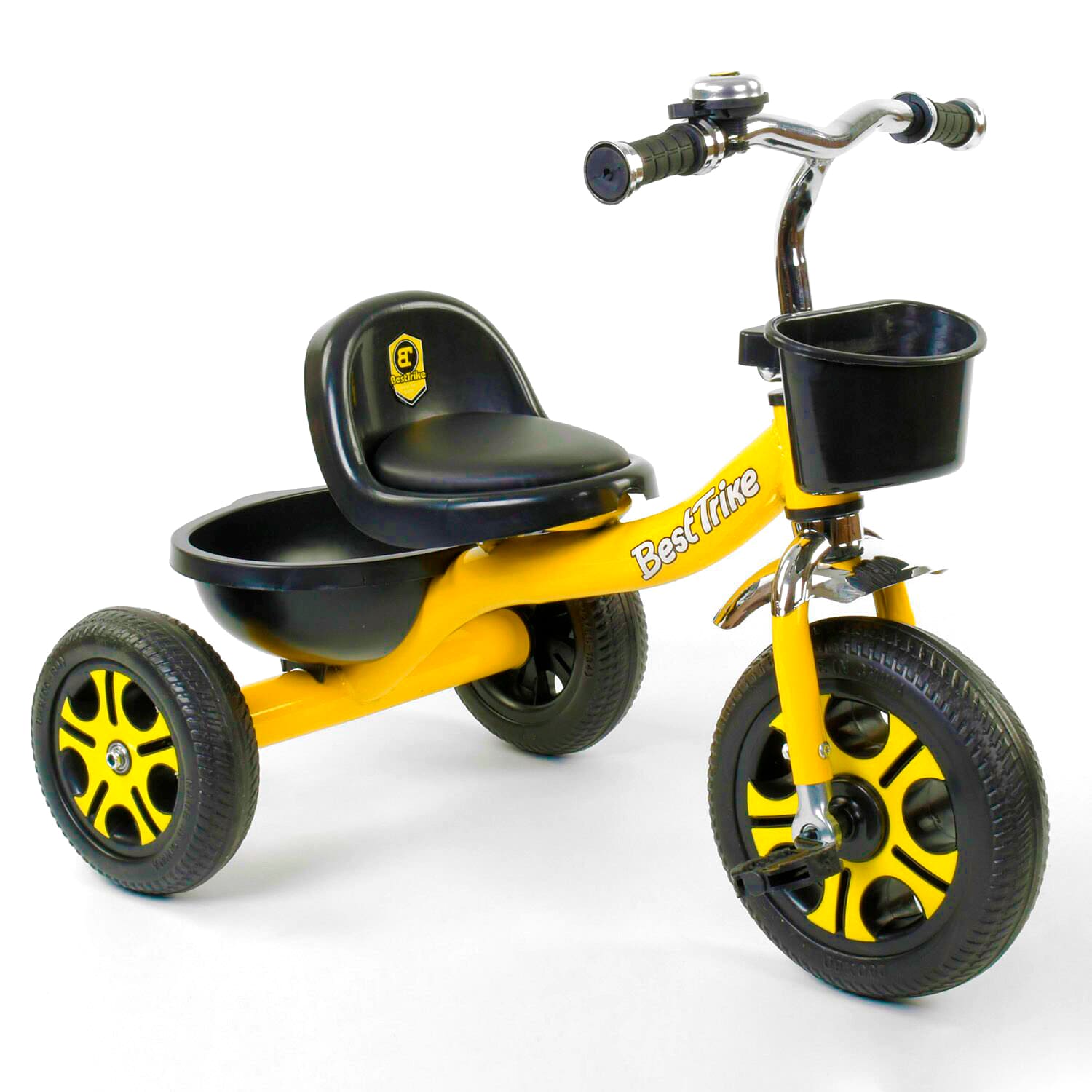 

Велосипед Детский Трехколесный С Двумя Корзинами Best Trike Металлический