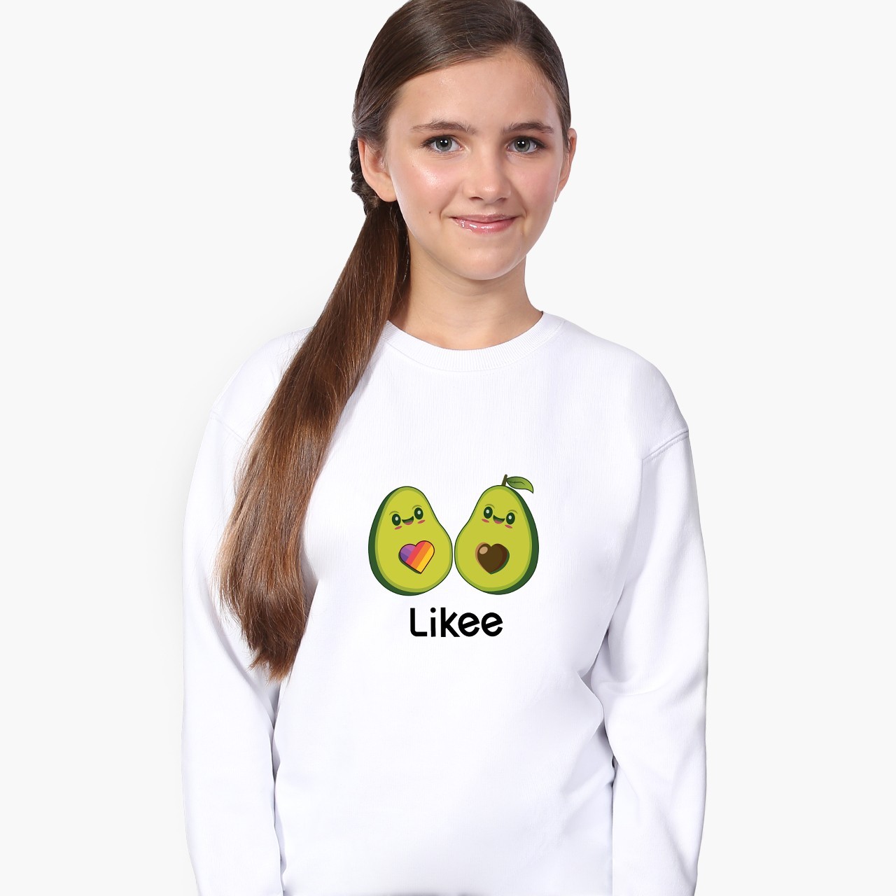 

Свитшот для девочек Лайк (Likee) (9509-1031) 158-164 см Белый