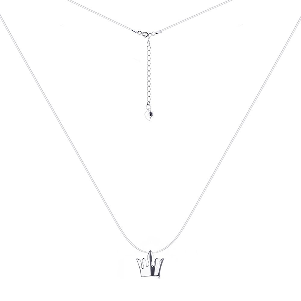 

Серебряное колье с подвеской-короной 000087883 35 размера