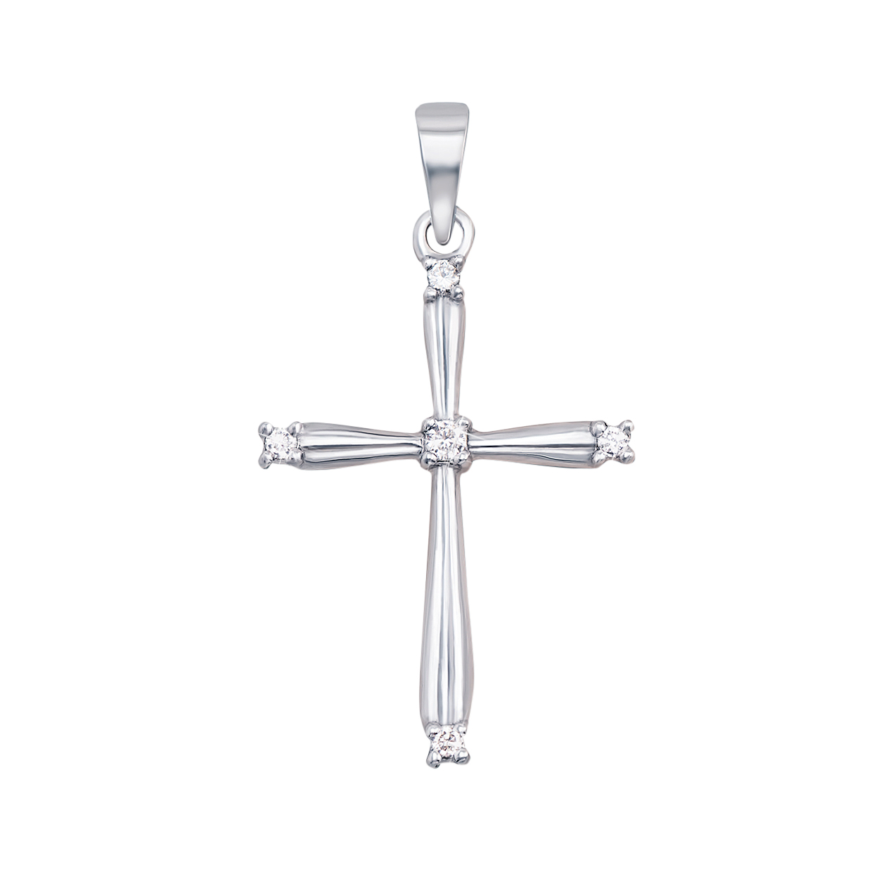 

Золотой крестик в белом цвете с бриллиантами 000124402