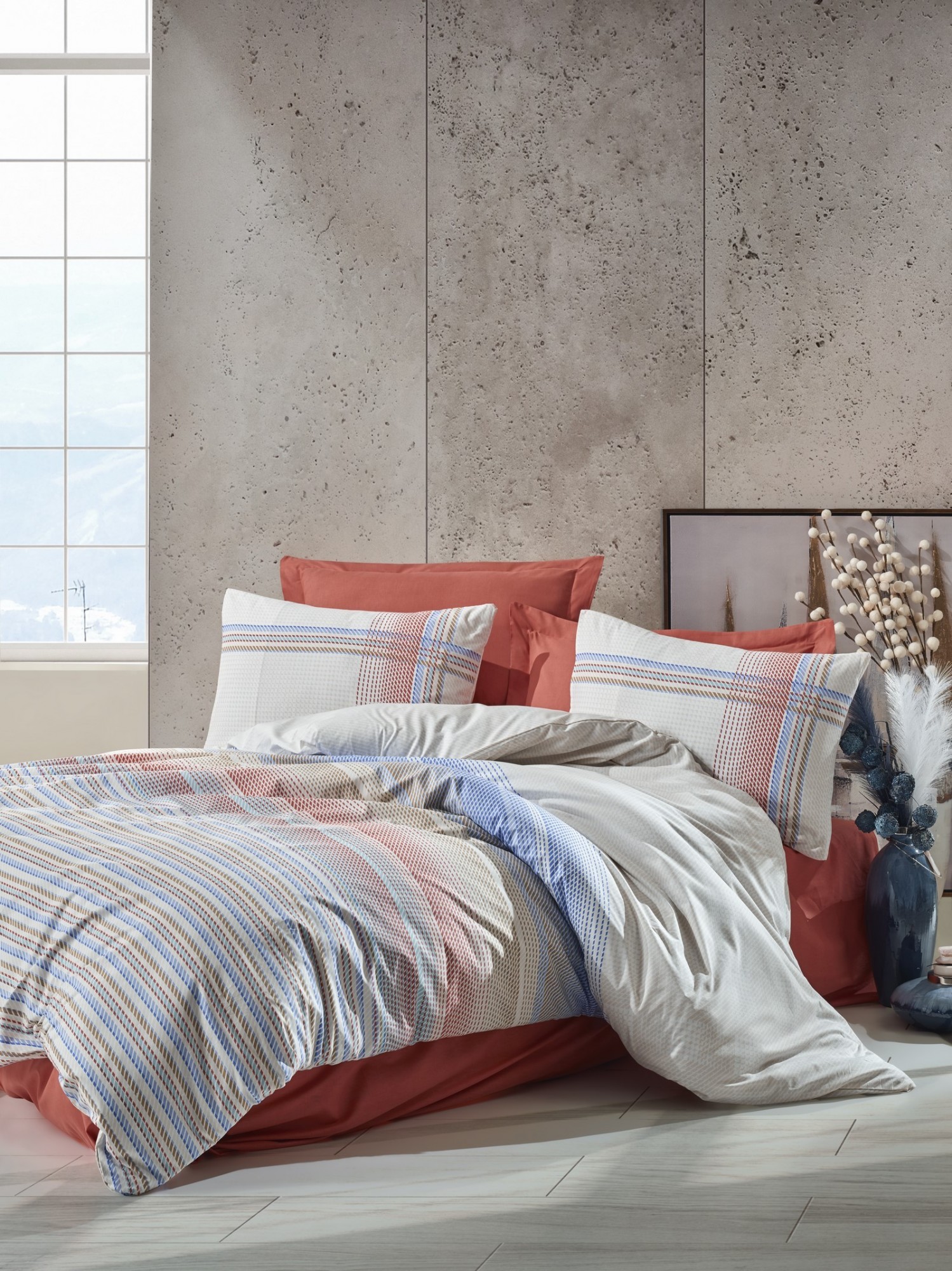 

Комплект постельного белья Ранфорс Турция ФРЕНСИС евро 200*220, наволочки 50*70 2шт.