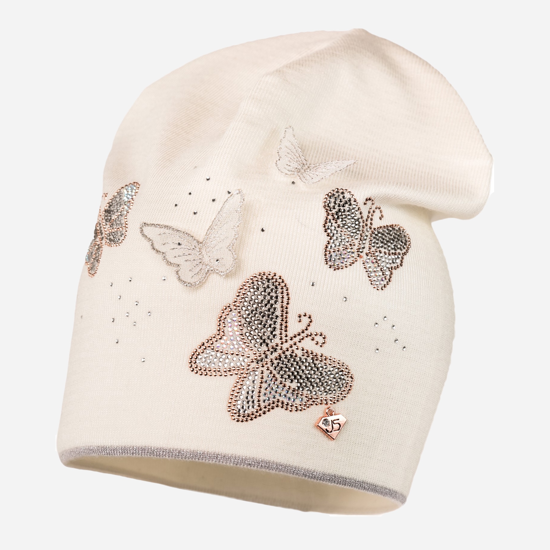

Демисезонная шапка Jamiks MARIPOSA-1 48 см Кремовая