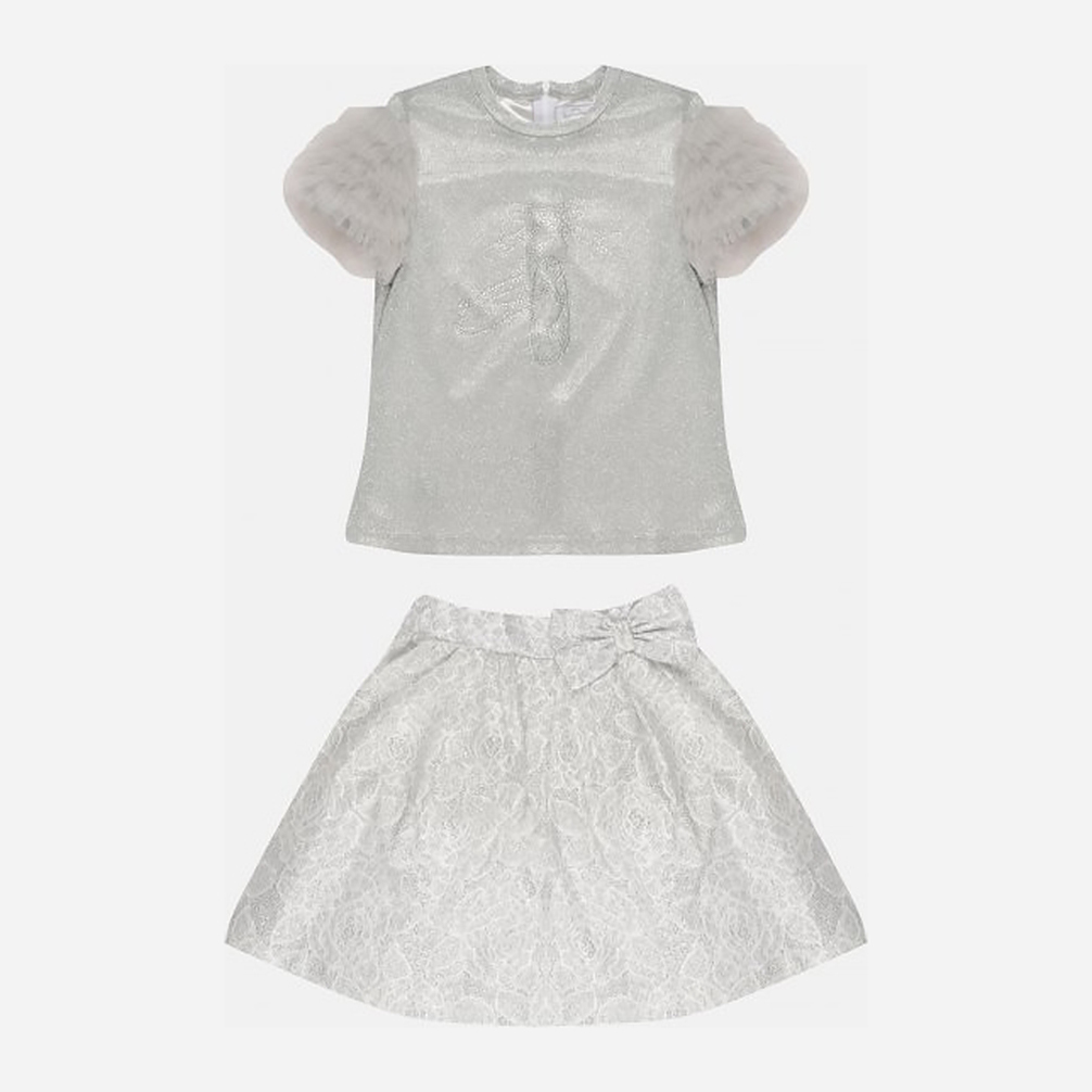 

Костюм (блузка + юбка) Sasha 4290/15 128 см Серебристый